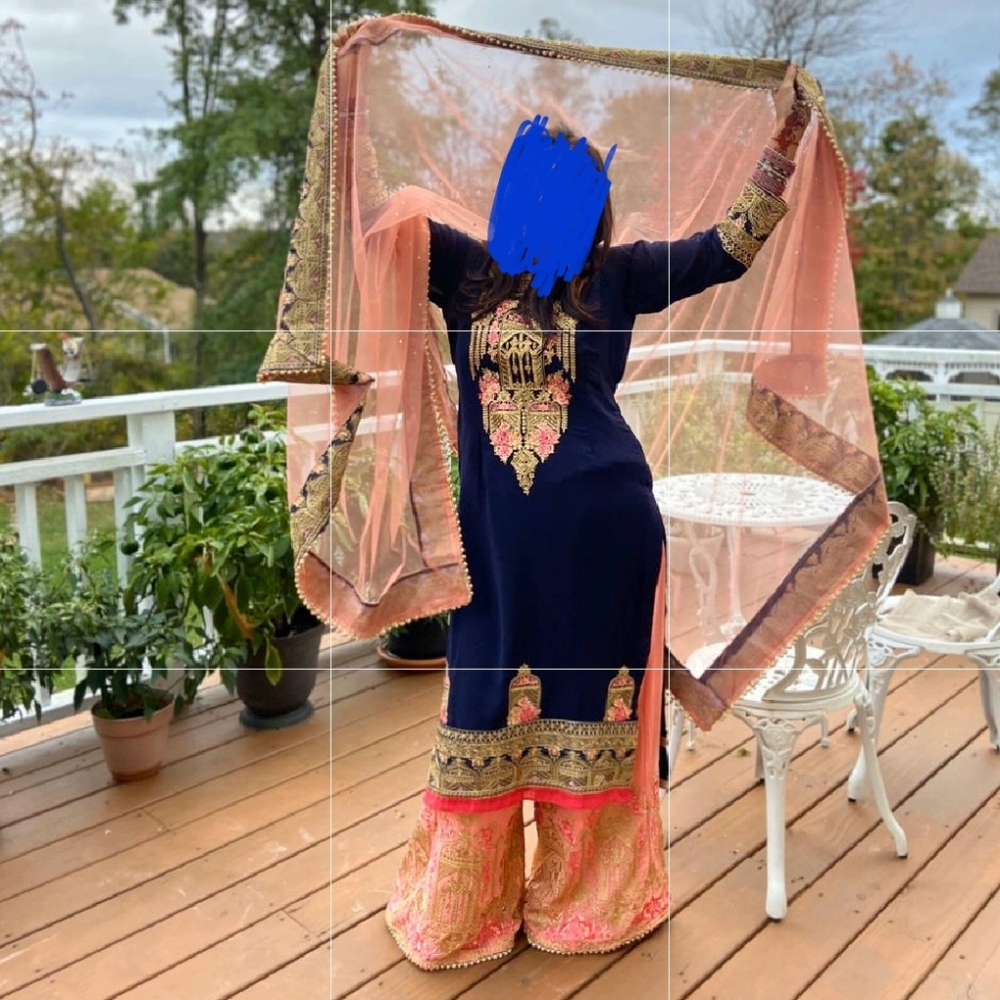 Indian/pakistani Sharara with dupatta